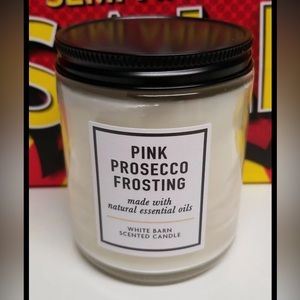 🥂 BBW Pink Prosecco Frosting Single Candle NEW